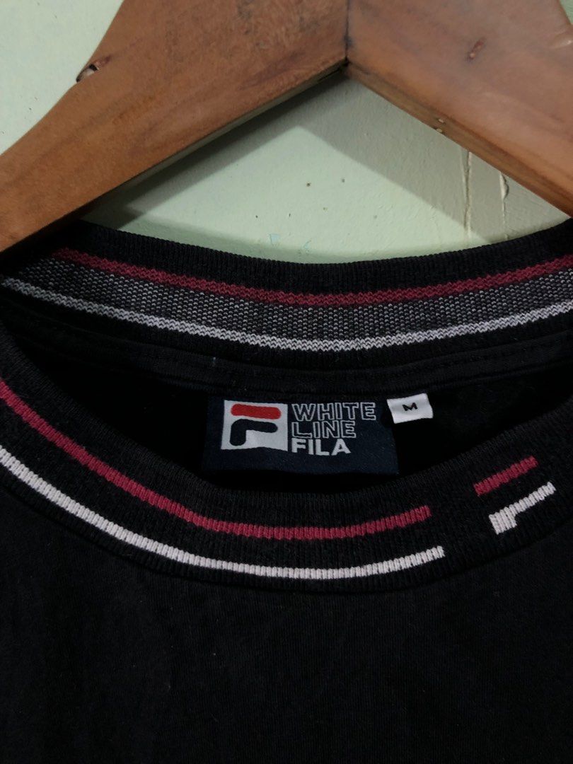 Fila White line shirt Women s Fashion Tops Shirts on Carousell