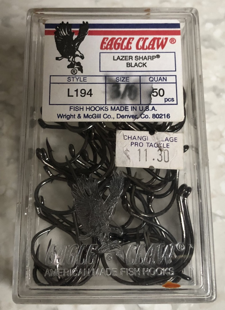 Fishing Hooks Eagle Claw, Sports Equipment, Fishing on Carousell