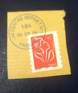 France 2005 - New Definitive Issue - Marianne des Français - "ITVF" Imprint  on fragment with nice stamp