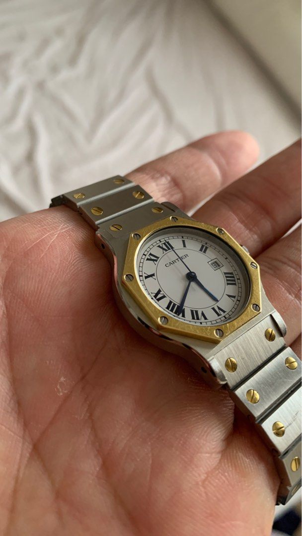 SOLD FRESHLY SERVICED Cartier Santos Ronde 2966 Octagon