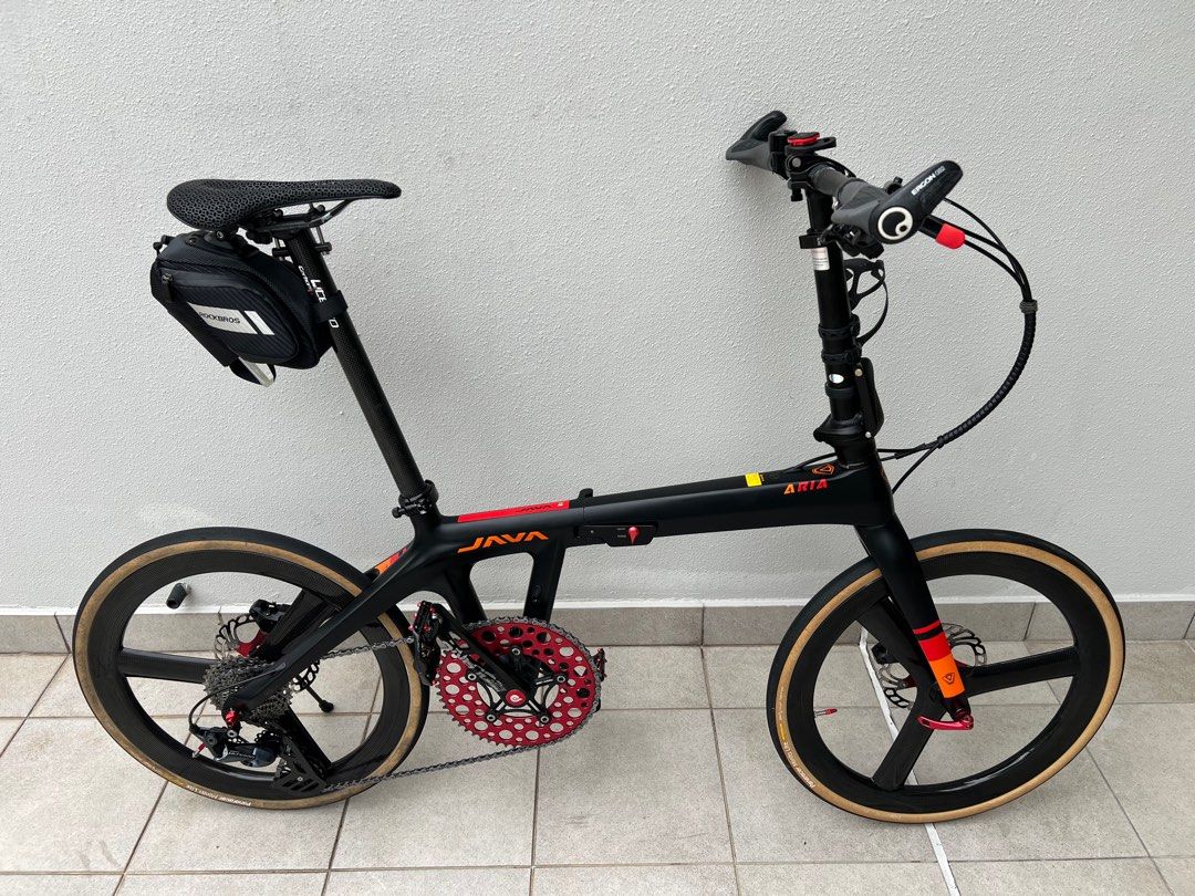 Fully modded Java Aria Carbon foldable Bifold bicycle bike Shimano ...