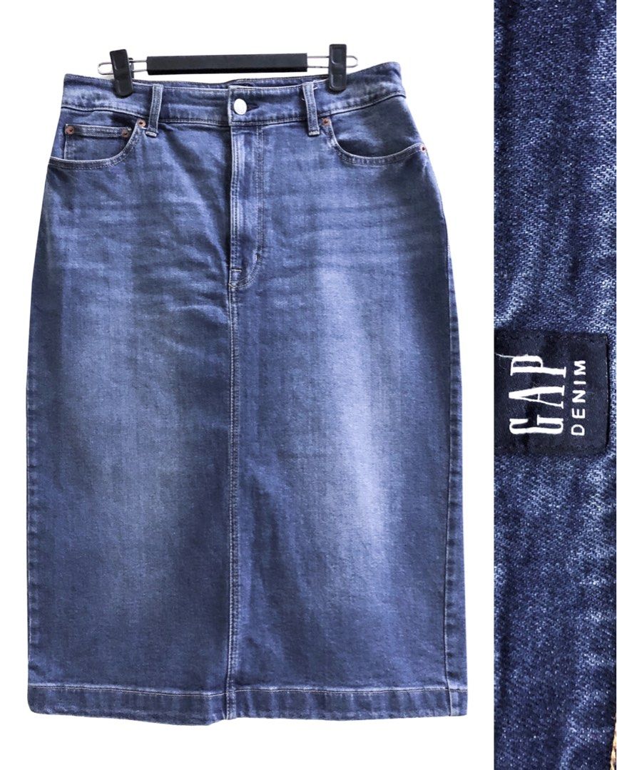 GAP DENIM MIDI SKIRT Women s Fashion Bottoms Skirts on Carousell