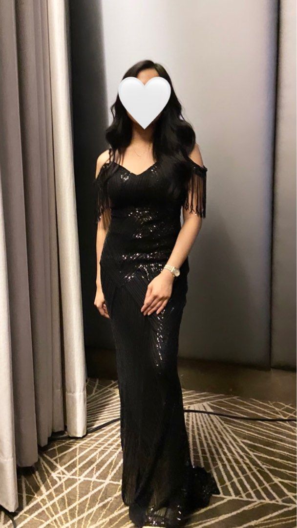 GATSBY EVENING GLITTERY SHIMMERING LONG GOWN DRESS FOR RENT