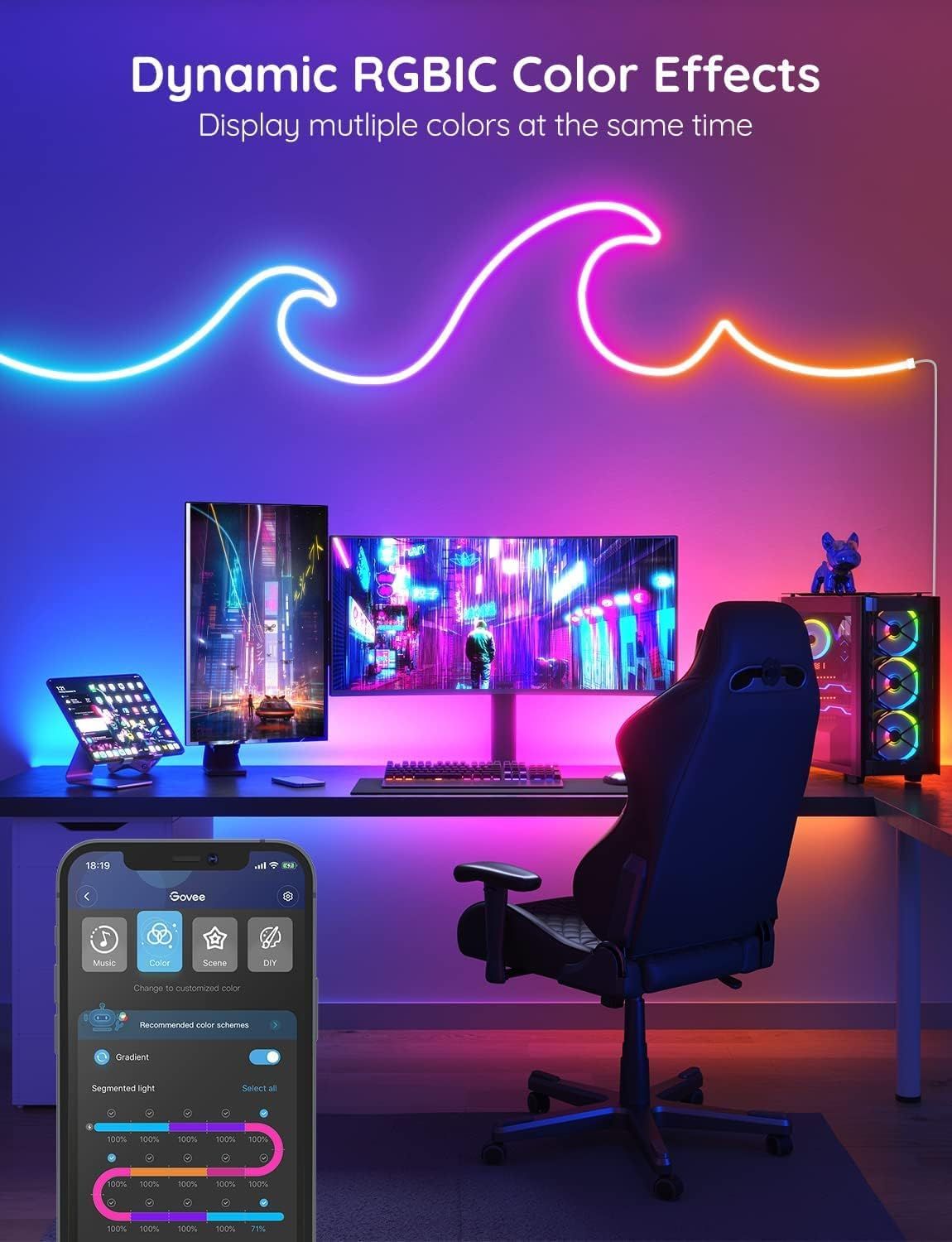 Gaming strip sale lights