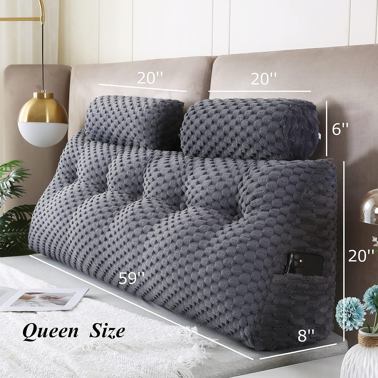 Gpround Wedge Headboard Pillows Head Roll Pillow Bed Wedge