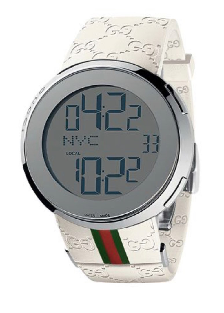 Gucci digital watch rubber strap barang mewah jam tangan di carousell