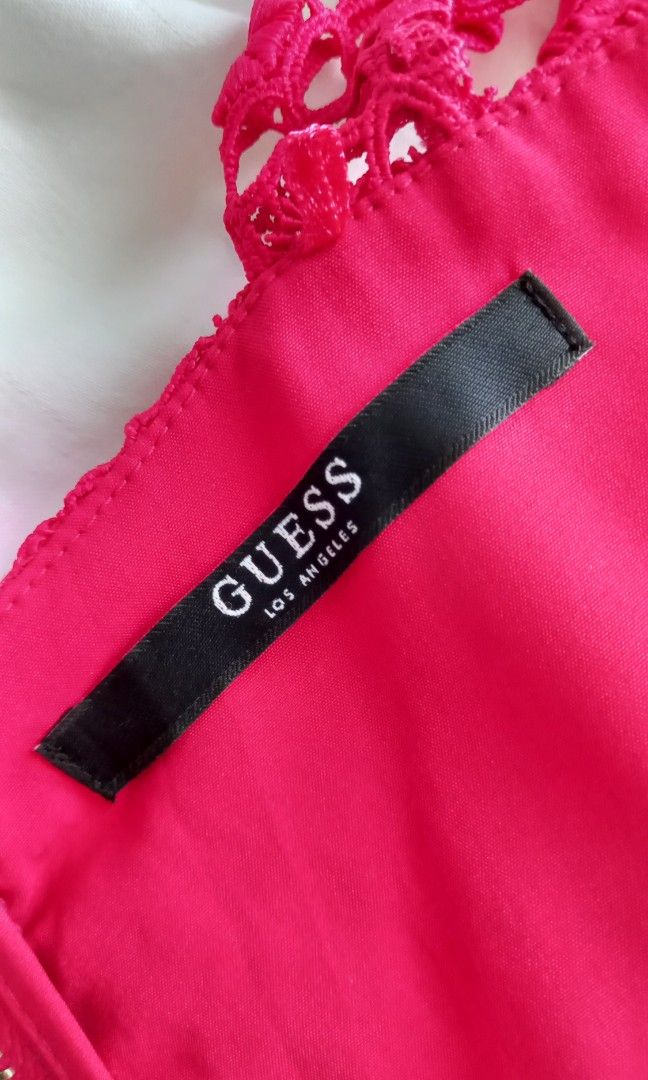 Guess hot pink dress top