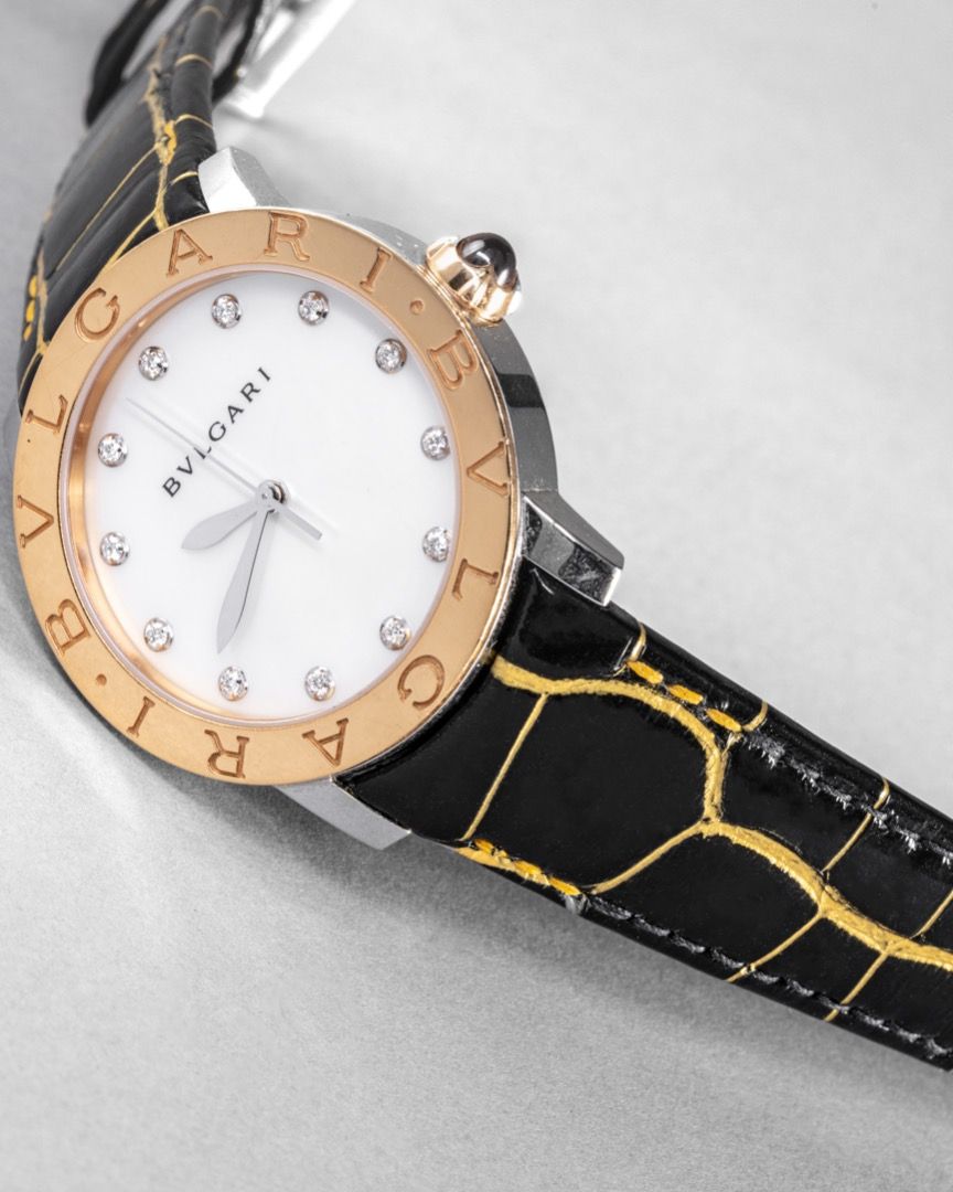 Bvlgari watch leather hotsell strap