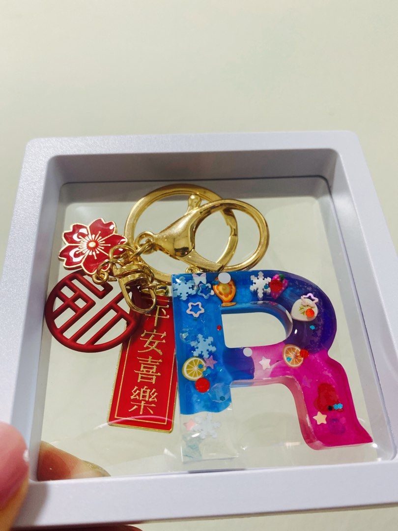 Handmade customized gift name letter keychain Hobbies Toys