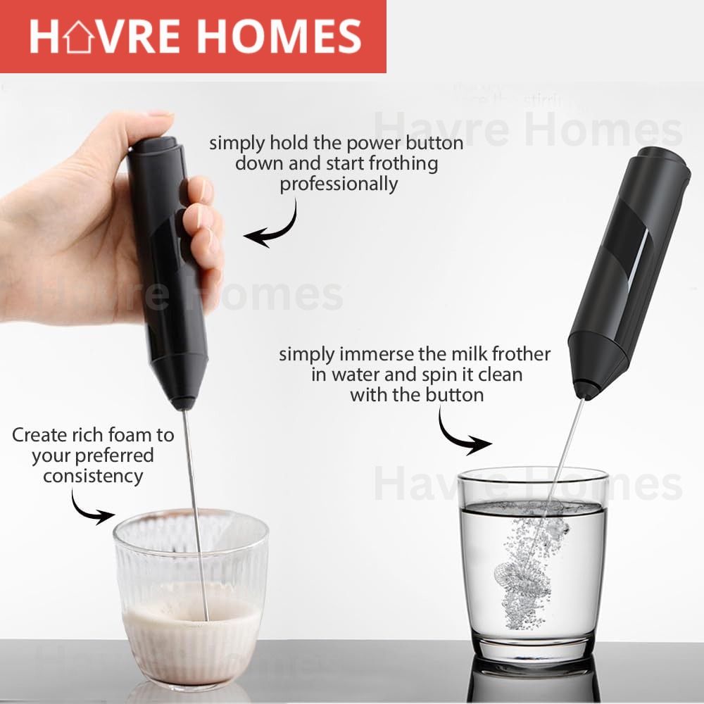 Milk Frother Handheld Foam Maker for Lattes, Cappuccinos, Matcha, Frappe &  More 