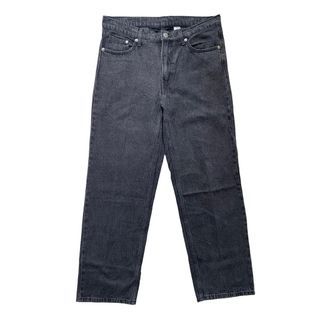 H&M Denim 502 Wide Legs / Baggy Fit Black Washed Jeans (32)