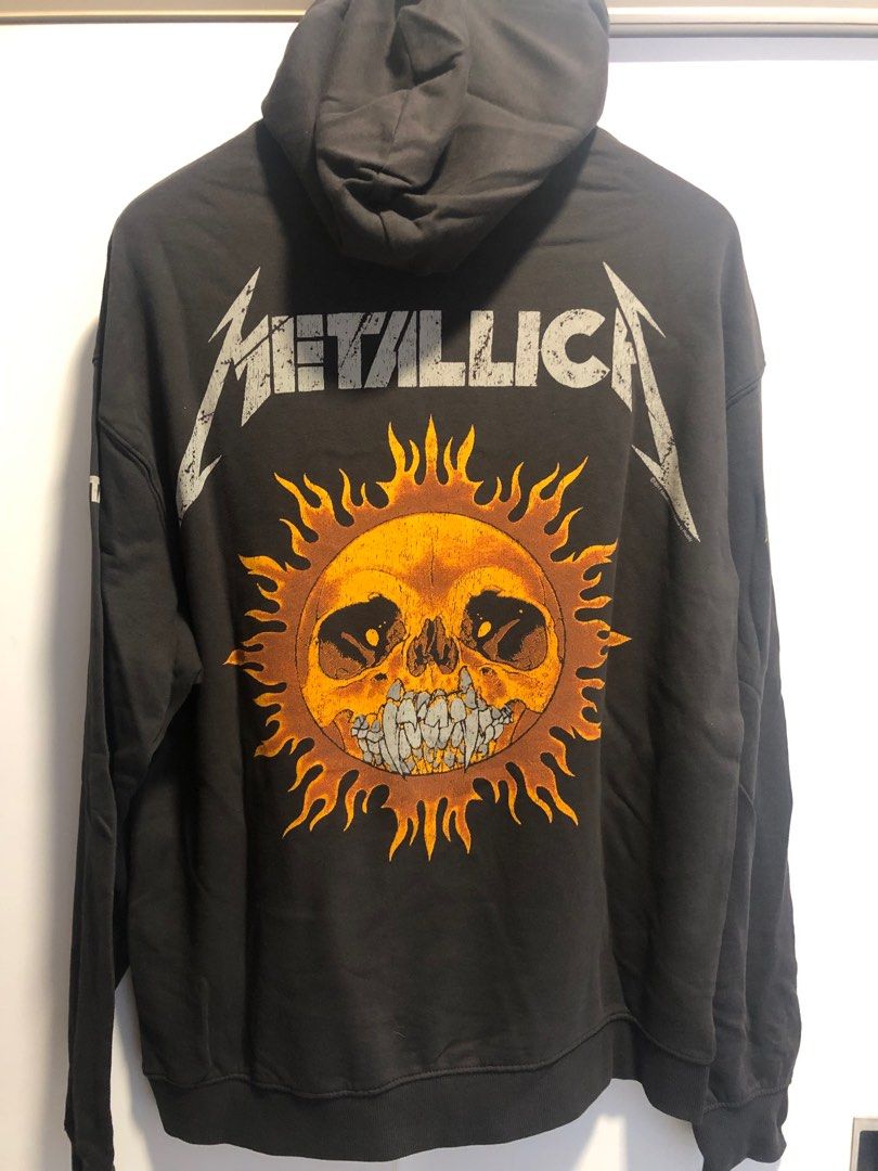 Metallica flaming skull hoodie clearance