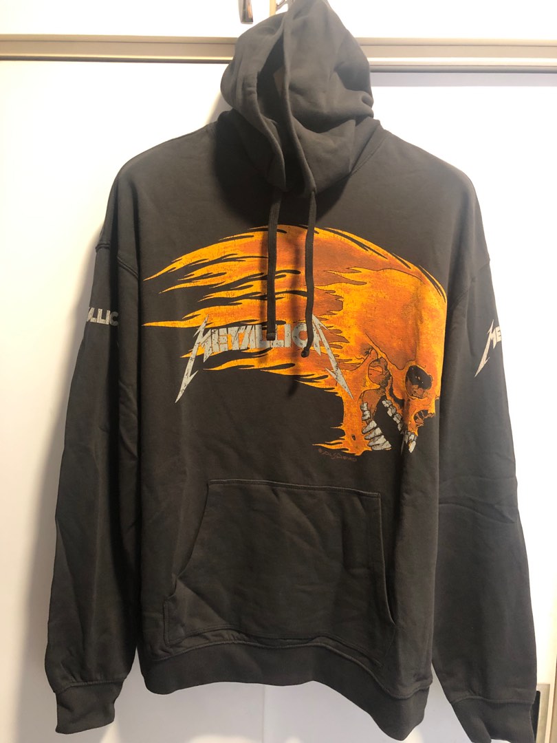 Metallica flaming skull hoodie 2025