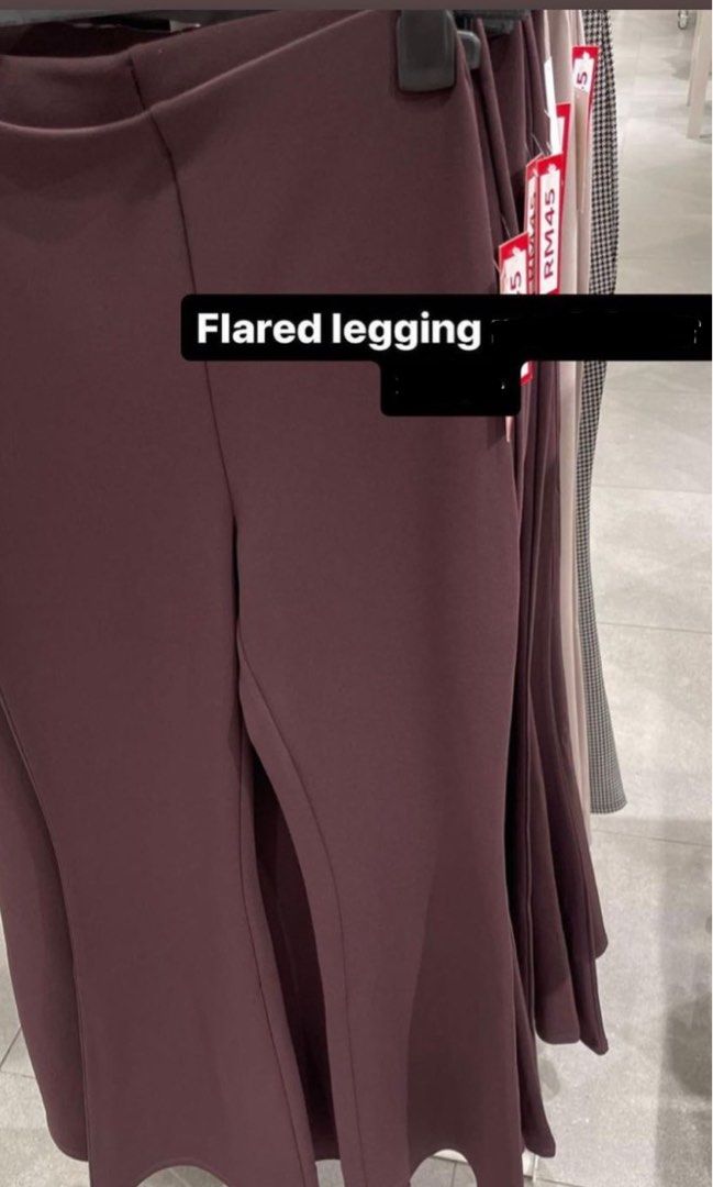 H&M Flared legging, Women's Fashion, Bottoms, Jeans & Leggings on Carousell