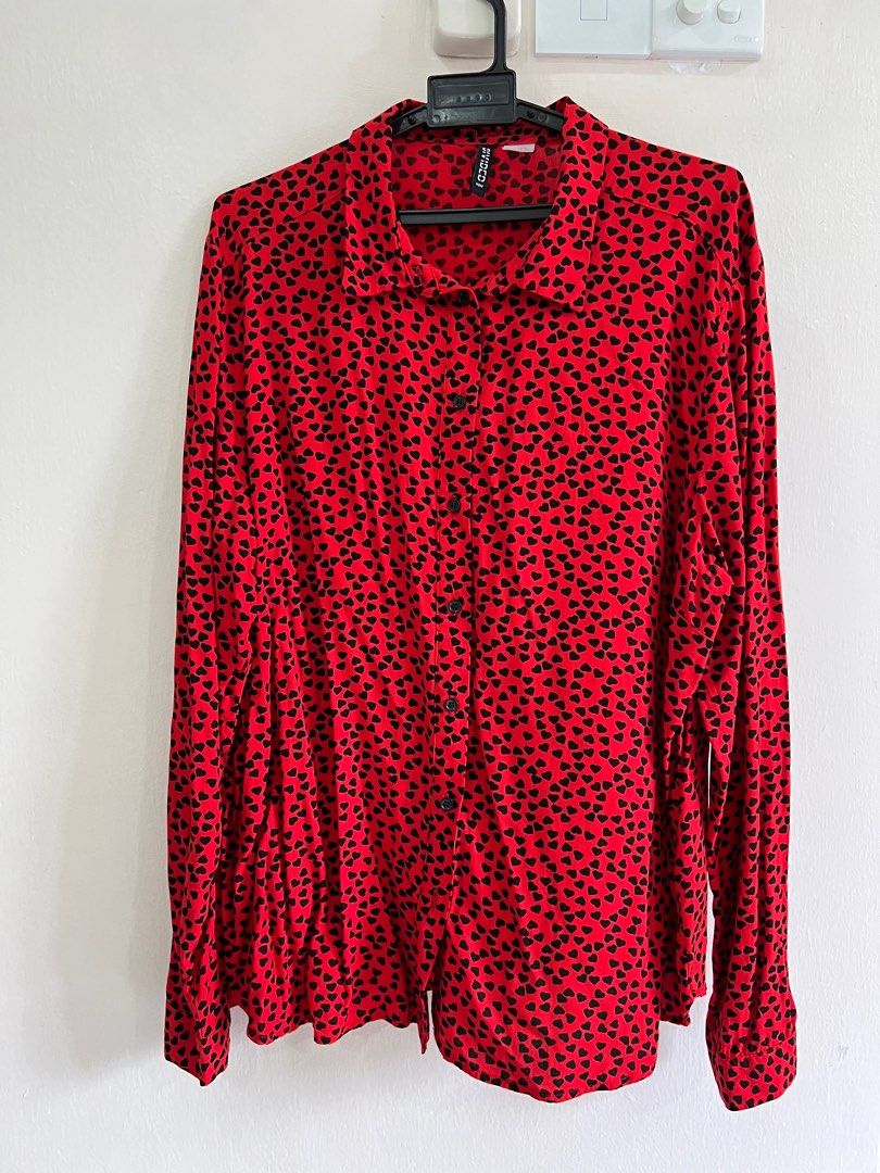 H M Heart shape printed Blouse