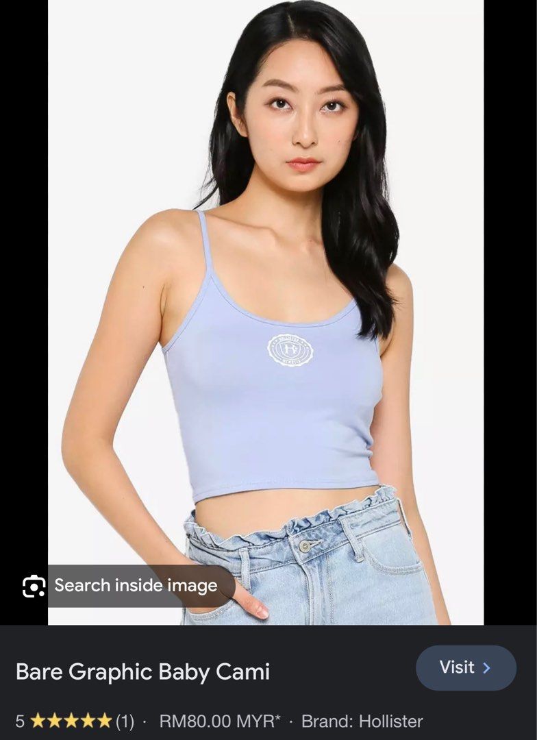 Hollister Bare Graphic Baby Cami Top Woman