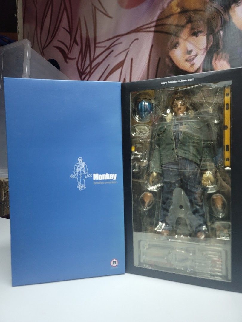 Brothersfree x hottoys brothersworker 1/6 鐵人兄弟鉄人兄弟monkey, 興趣及遊戲, 玩具& 遊戲類-  Carousell