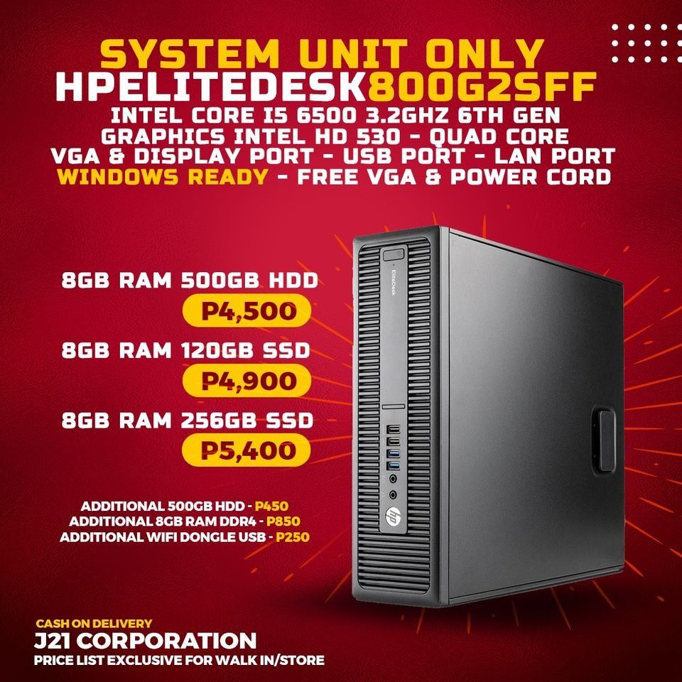 HP ELITE Desktop Computer Intel Core I5 Quad 8GB RAM 500GB HD PC