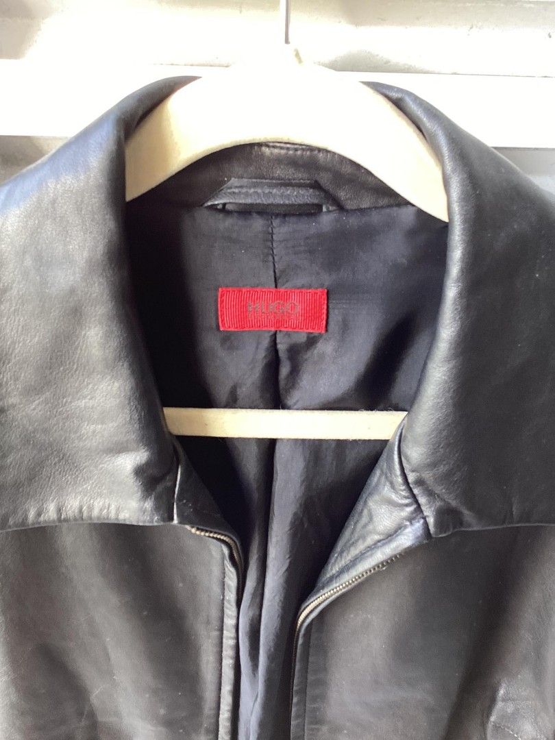 Ladies boss discount leather jacket