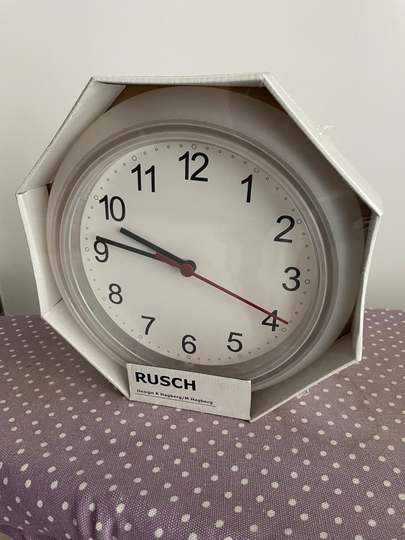 Ikea Rusch Wall Clock, Furniture &amp; Home Living, Home Decor, Clocks on ...