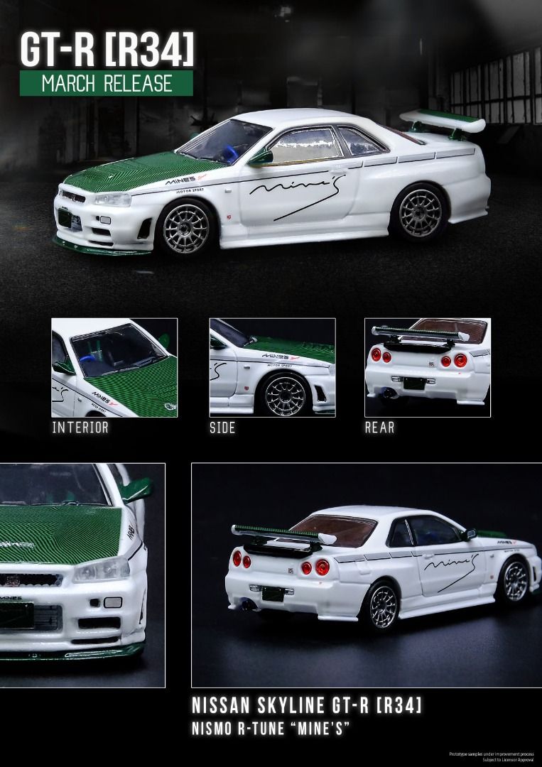 NISSAN SKYLINE GT-R R34 R-Tune Nismo Inno64 1:64 EUR 59,90 - FR