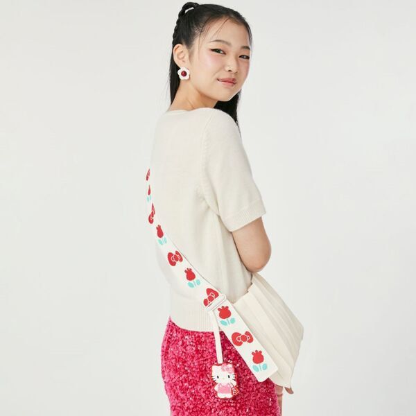 Lucky Pleats Knit S Hello Kitty Vanilla トートバッグ [JOSEPH