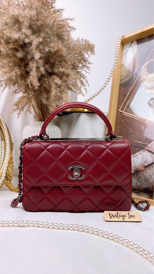 Chanel trendy shop cc burgundy