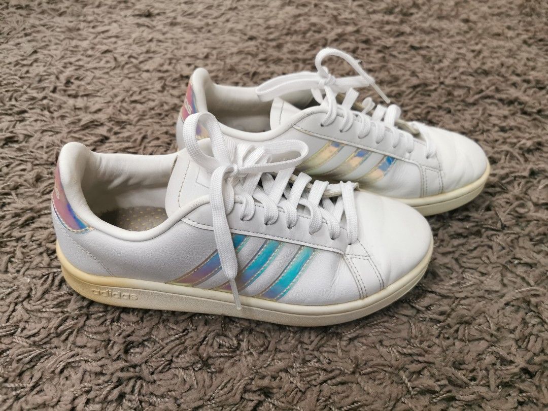 Ladies Adidas trainers UK 4.5 us 6 metallic cloud