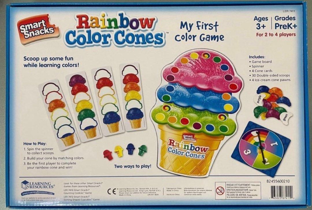 Learning Resources Smart Snacks Rainbow Color Cones 