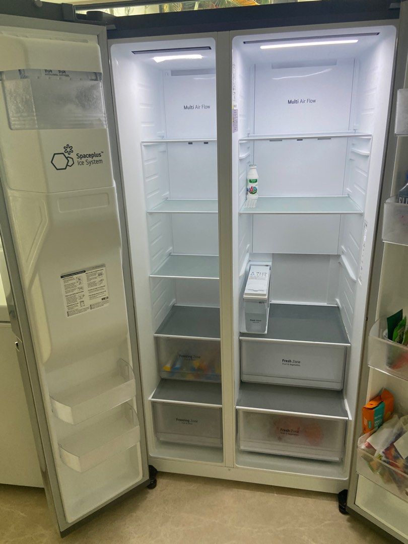 LG GSL6172PZ Side by Side Fridge with Smart Inverter Compressor in Platinum Silver (617L) 2