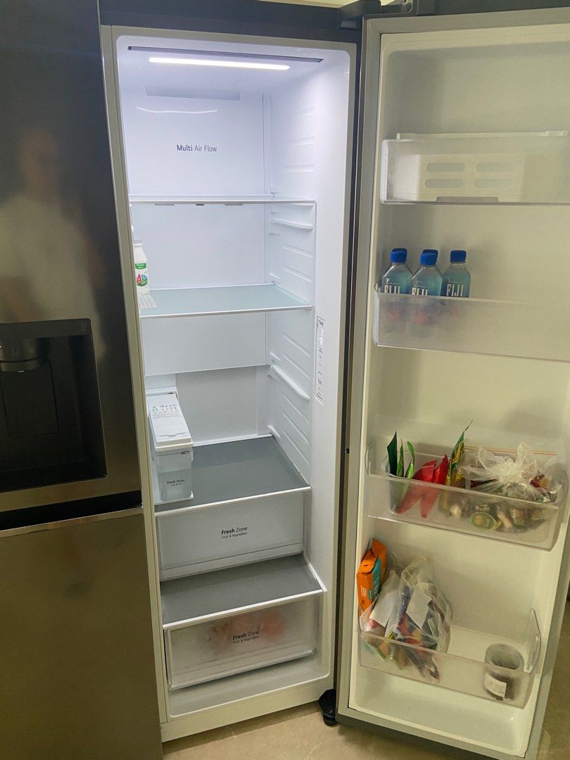 LG GSL6172PZ Side by Side Fridge with Smart Inverter Compressor in Platinum Silver (617L) 2