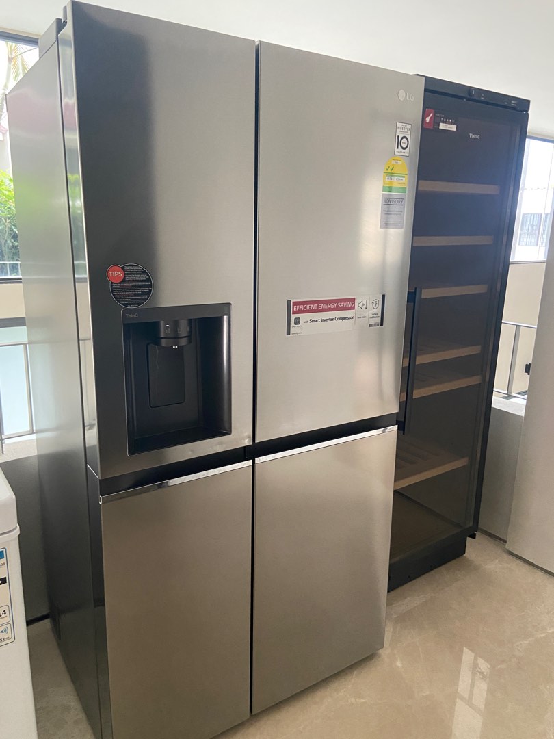 LG GSL6172PZ Side by Side Fridge with Smart Inverter Compressor in Platinum Silver (617L) 2