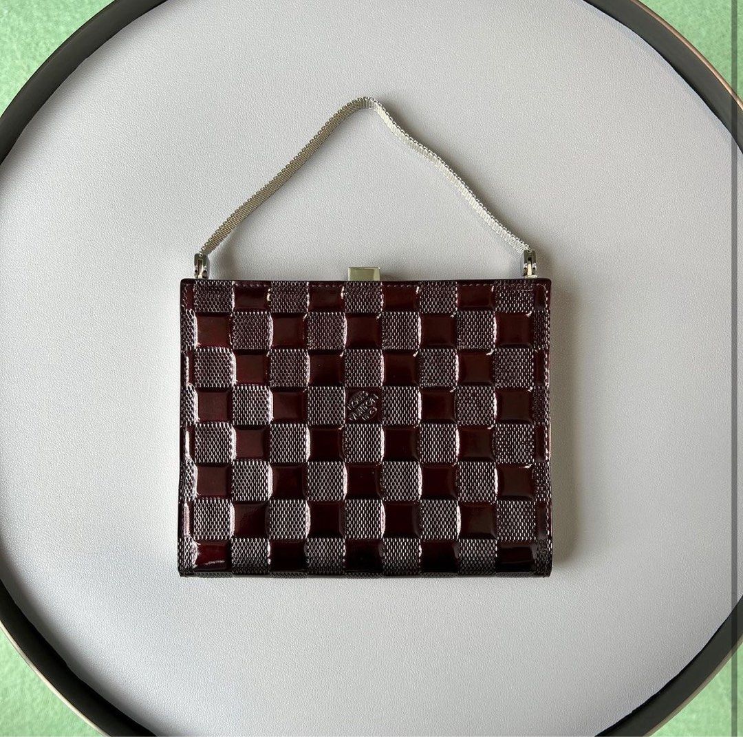 Louis Vuitton Ange PM Damier Vernis Maroon red Phw