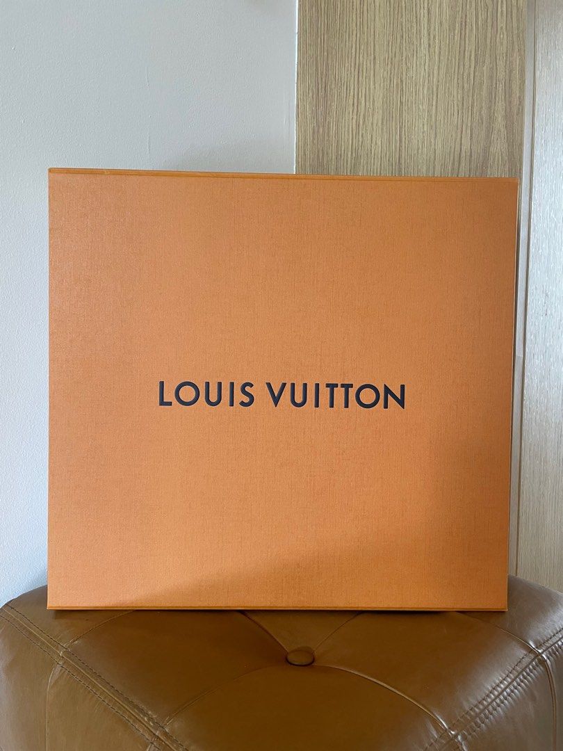 Louis Vuitton Gift Box (Empty) W/paper Bag, Ribbon, Receipt Holder,  6.5x5x1.5