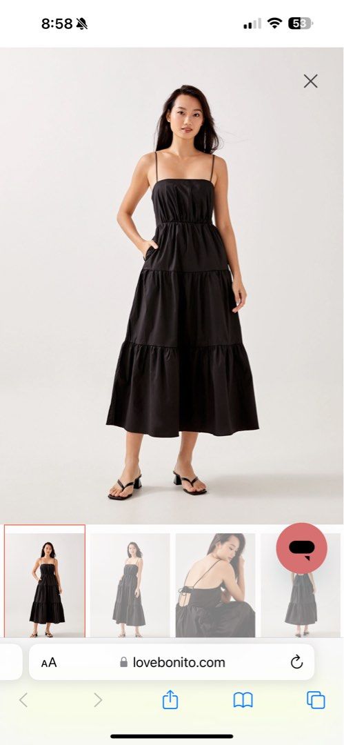 Love Bonito LB Kalita Padded Tie Back Dress, Women's Fashion