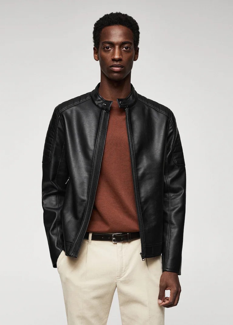 MANGO Faux Leather Jacket Men s Fashion Coats Jackets and