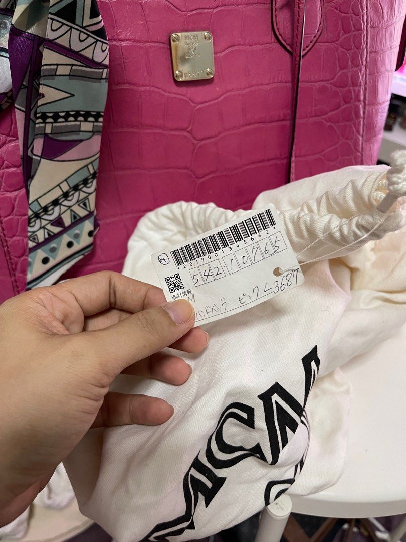 MCM hot pink handbag