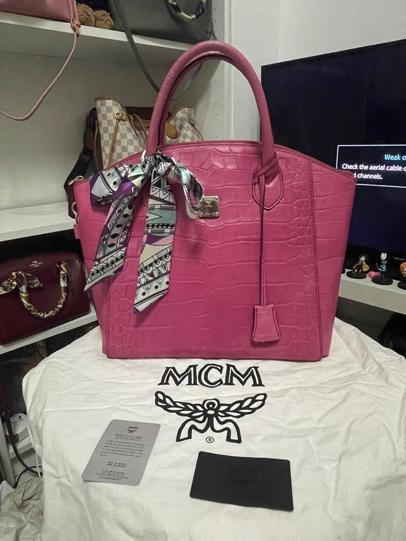 Mcm hot pink sale