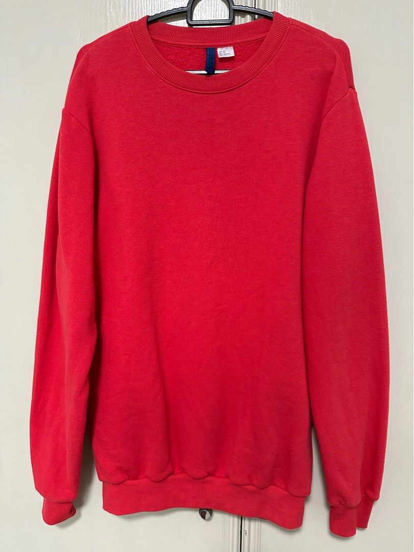 Red oversized sweatshirt top