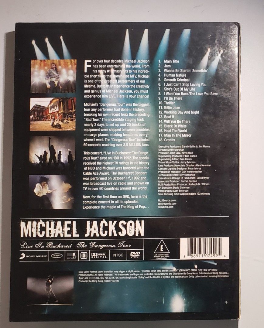 Michael Jackson The Dangerous Tour Live in Bucharest on stage DVD