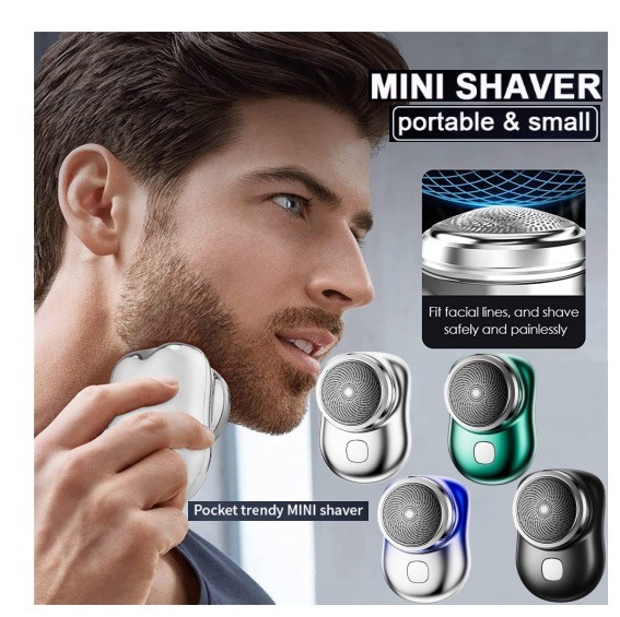 Mini Portable Electric Rechargeable Shaver Beard Face Razor Dry Mens ...