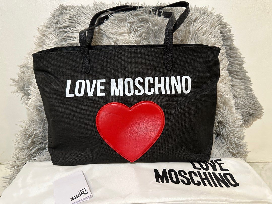 Love moschino tote bag with heart detail sale