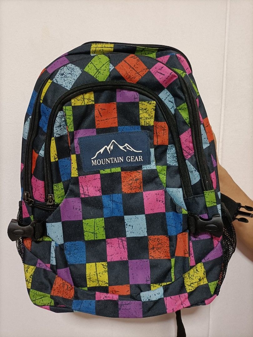 Mountain Gear colored checked backpack, Women's Fashion, Bags & Wallets ...