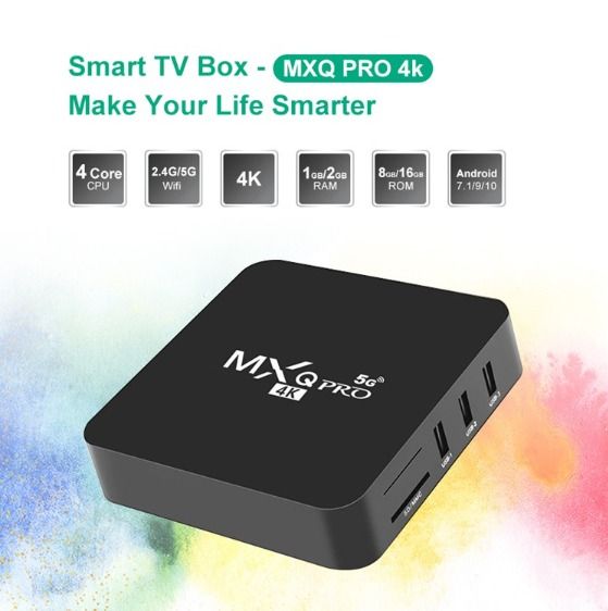 MXQ Pro TV set top box 4k 16gb 256gb wifi 5G android smart ultra hd