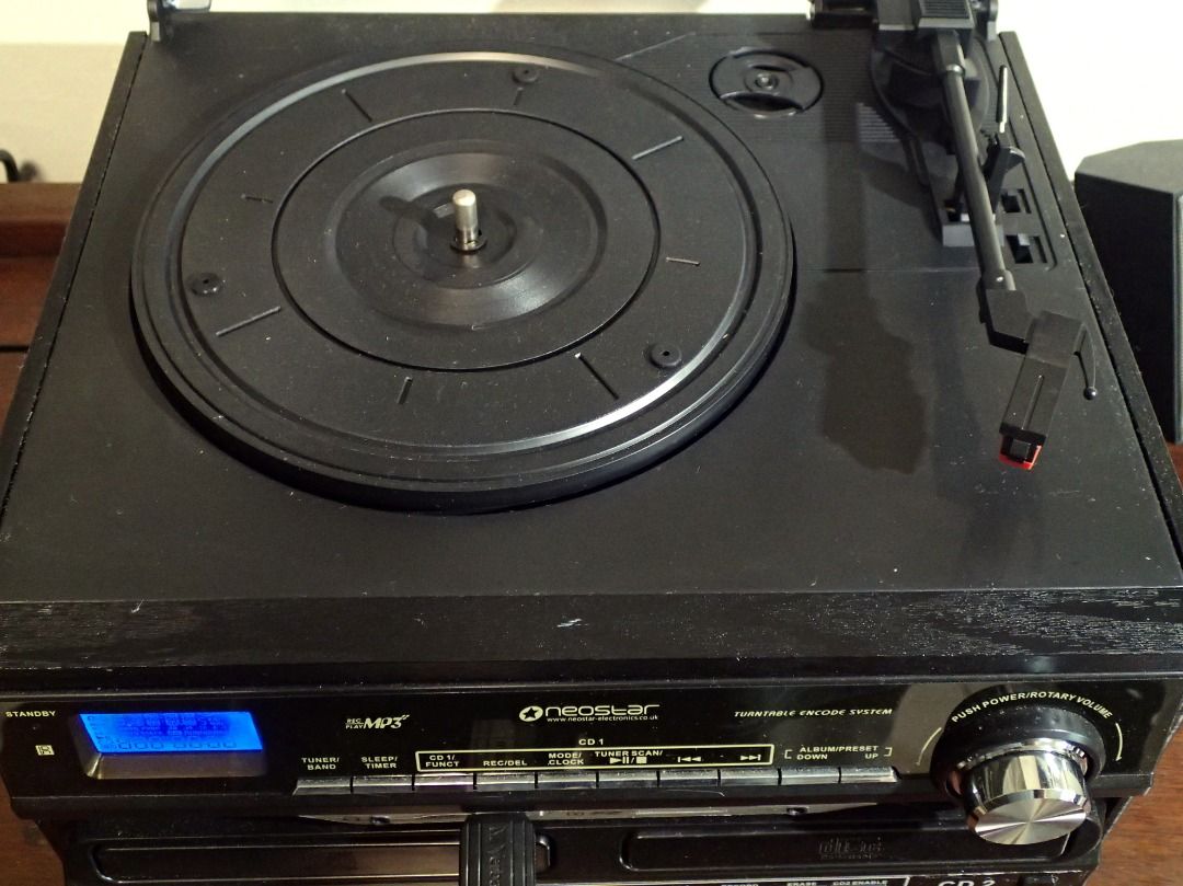 Neostar Turntable/Cassette/CD/MP3 Player & USB/SD/CD Recorder, Audio