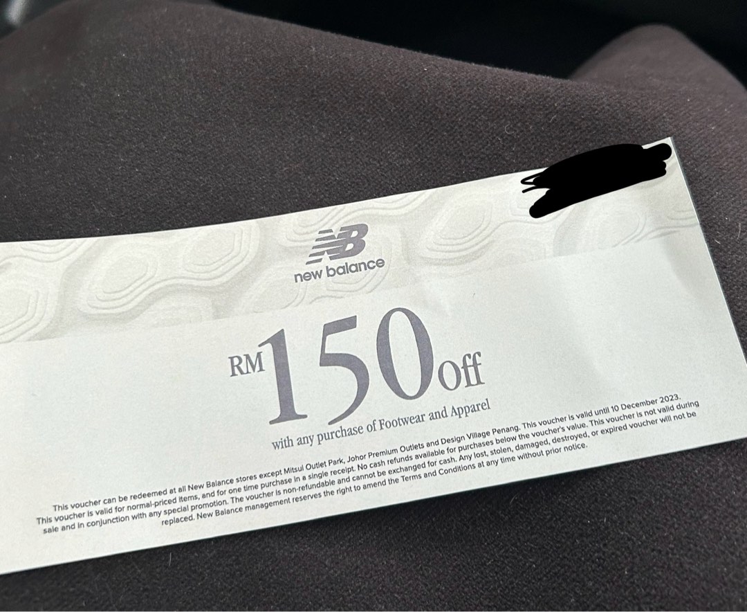 New balance voucher, Tickets & Vouchers, Vouchers on Carousell
