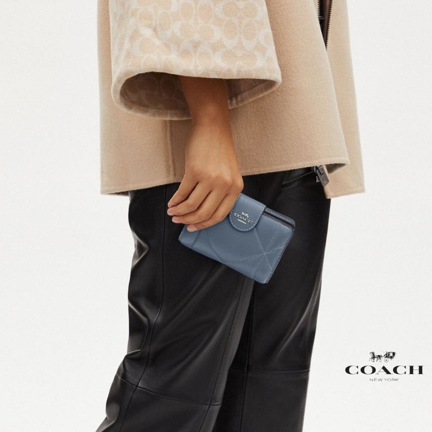 New Coach Original CM997 Blue LATEST 2023 Medium Corner Zip