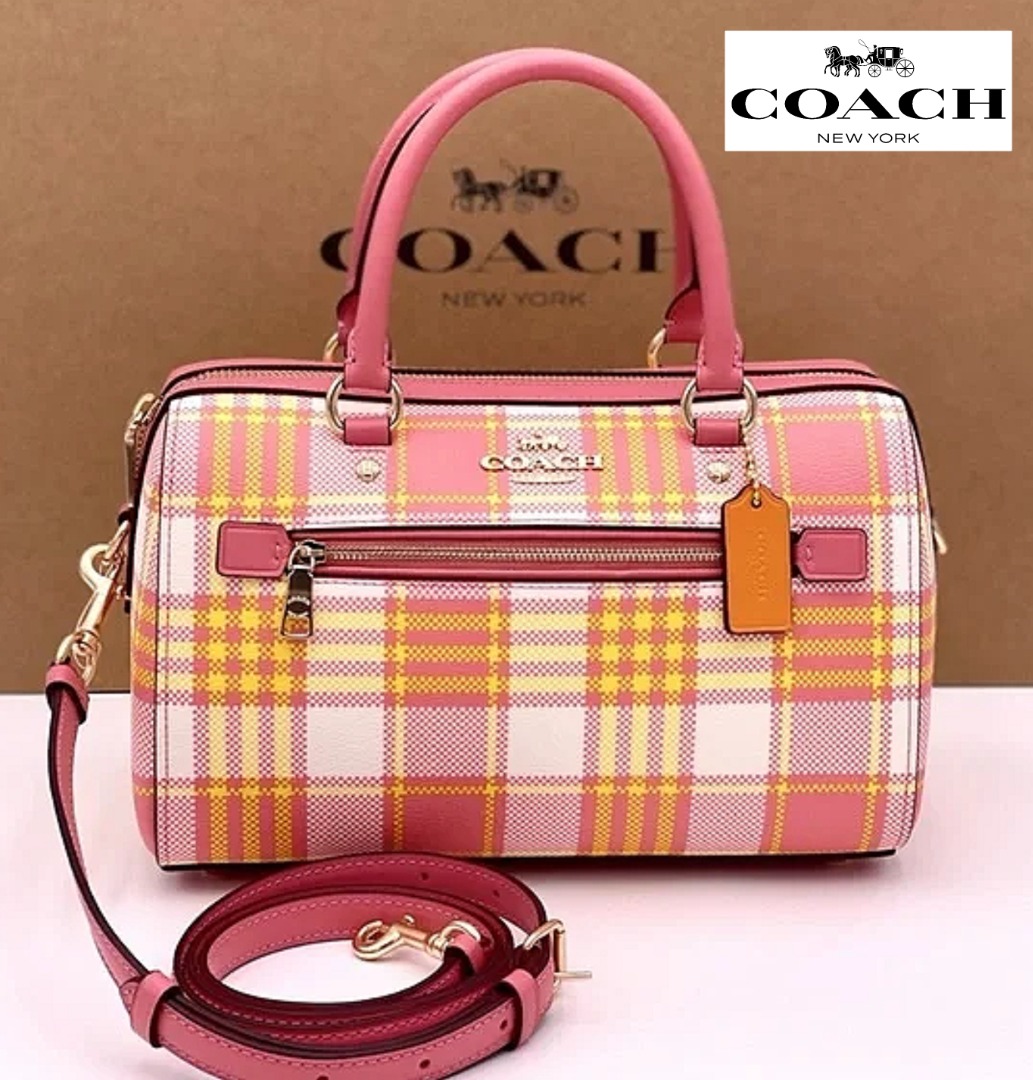 Rowan satchel with buffalo plaid print sales