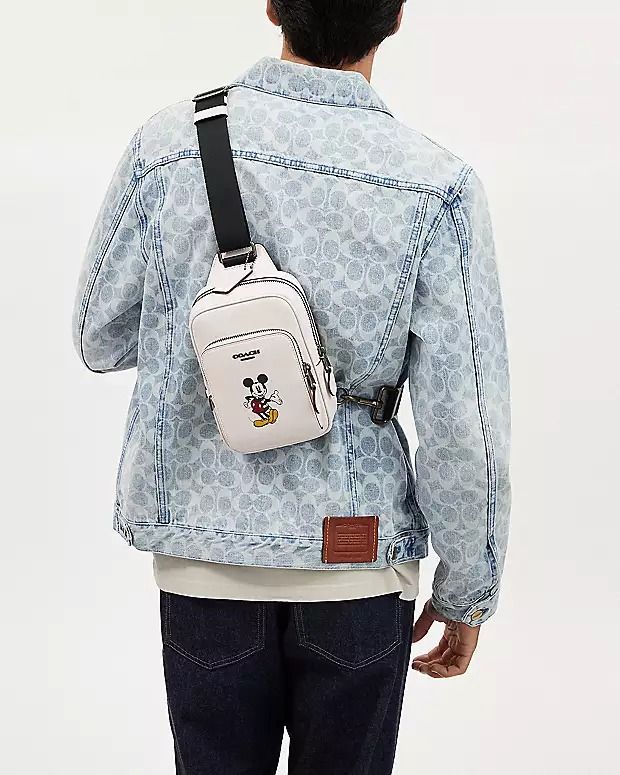 Coach mickey mouse sling bag sale