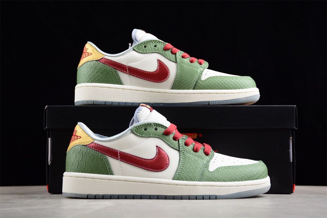 Nike Air Air Jordan 1 Low OG Year of the Dragon White green shoes Euro 36 47.5